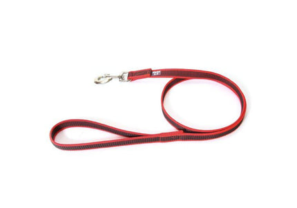 Julius K9 Color & Gray Supergrip Leash with Handle – Red, Anti-Slip, 300cm x 14mm, Durable Training Lead