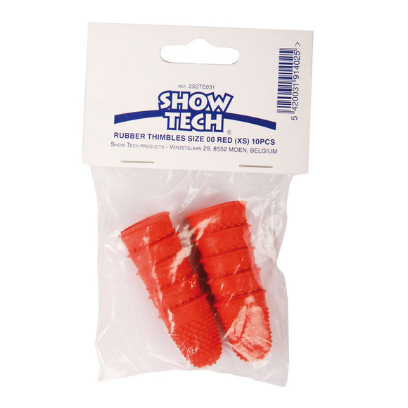 Rubber Trimming Finger Cots XS Red – Non-Slip Grip, 10 Pack for Precision Grooming