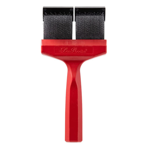 Les Poochs Red Mat Zapper 9cm – Original Flexible Dog Brush, Extra Hard Bristles for Mats