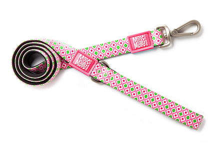 Max&Molly Retro Pink Short Leash – Colorful 120cm City Lead with Durable Retro Pattern