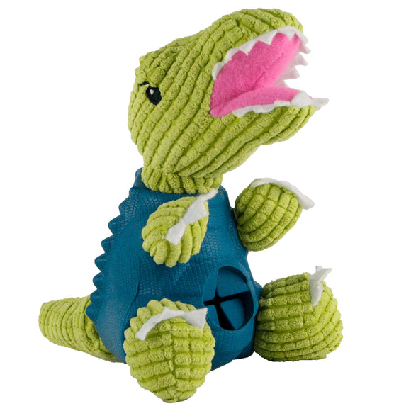 Dashi Rexi Dino Toy – Green Dinosaur-Shaped Treat Slot Toy, Durable Chew Design