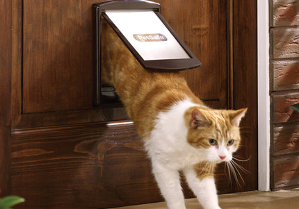 PetSafe Staywell Original 2-Way Pet Door – Classic Brown Small Size, Durable Design