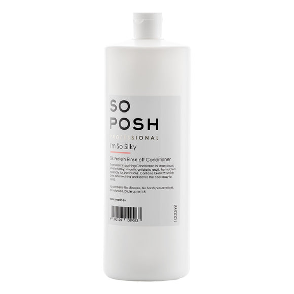 So Posh I'm So Silky Conditioner – Concentrated 1L Formula, Enhances Shine and Smoothness for Long Show Coats