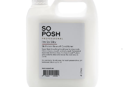 So Posh I'm So Silky Conditioner – Concentrated Weight-Bearing Formula for Long Show Coats, 4L