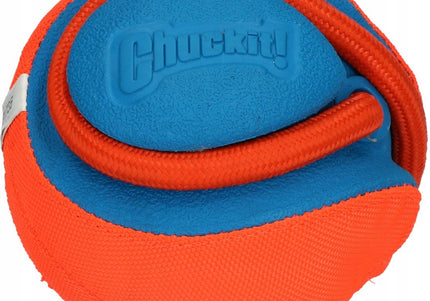 Chuckit! Rope Fetch Ball – Puncture-Proof Interactive Toy with Durable Rope Handle