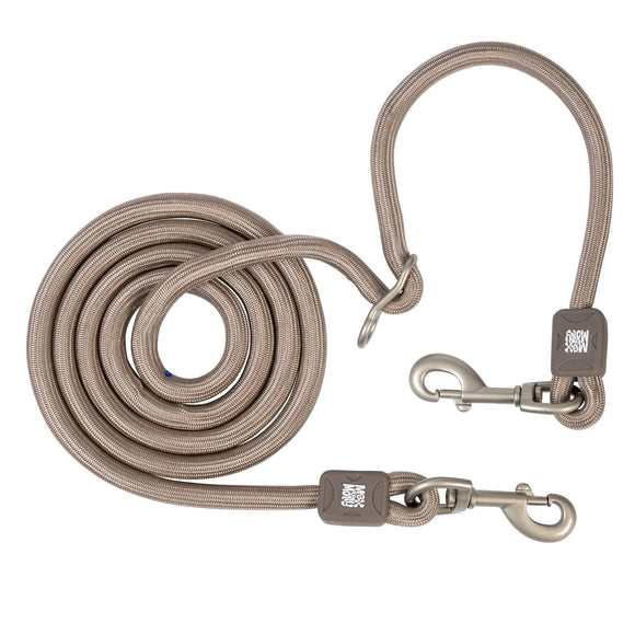 Max&Molly Matrix 2.0 Rope Leash 200cm Sand Beige – Detachable, Durable Design, Size S