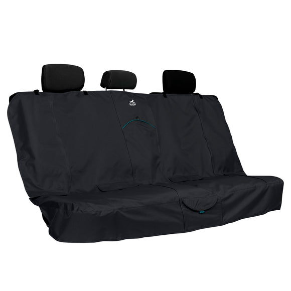 Kurgo Rover Bench Seat Cover Black – Waterproof Quilted Car Protector, Durable and Easy-Clean Design