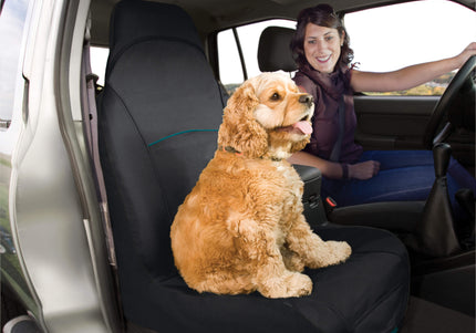 Kurgo Rover Bucket Seat Cover – Waterproof Black Front Car Protector, Durable Design