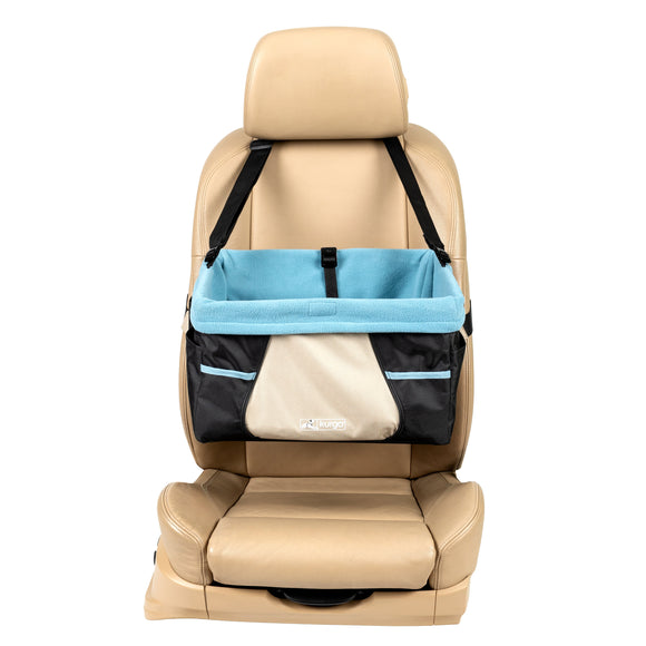 Kurgo Rover Booster Seat – Elevated Travel Car Seat with Secure Harness Attachment
