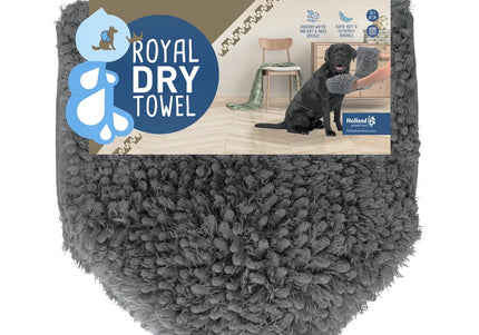 Royal Dry Microfiber Grooming Towel 35x81cm – Absorbent Design with Hand Pockets
