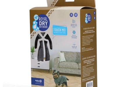 Royal Dry Microfiber Bathrobe – Absorbent Gray Towel Robe, Large, Quick-Dry Comfort