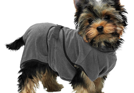 Royal Dry Microfiber Bathrobe – Absorbent Gray Towel Robe, Large, Quick-Dry Comfort