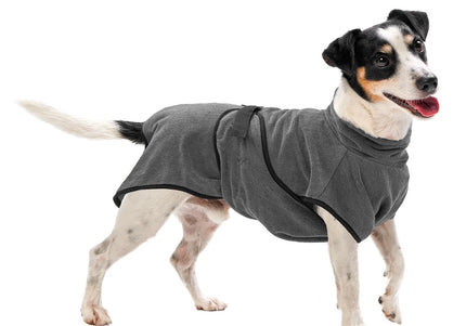 Royal Dry Microfiber Bathrobe – Absorbent Gray Towel Robe, Large, Quick-Dry Comfort