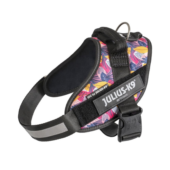 Julius-K9 IDC Powerharness Leaf2 – Premium Patterned Harness, Durable and Comfortable Design