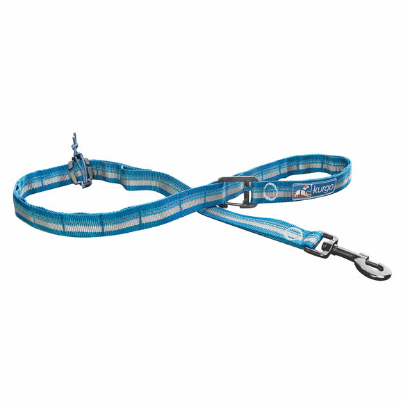 Kurgo RSG Stub Leash – Adjustable Blue Dog Leash, Durable 2.5x144cm Design