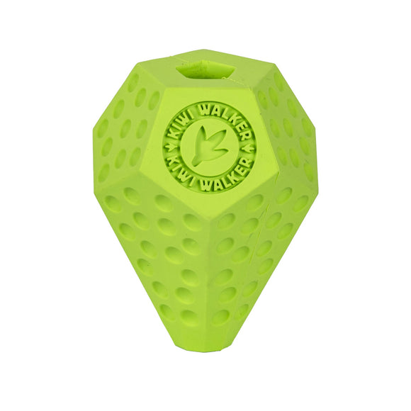 Kiwi Walker Let's Play Diaball – Blue Geometric Treat Dispensing Toy, Medium Size, Durable Design