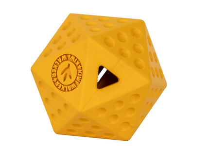 Kiwi Walker Let's Play Icosaball – Geometric Interactive Treat Toy, Medium Size, Blue