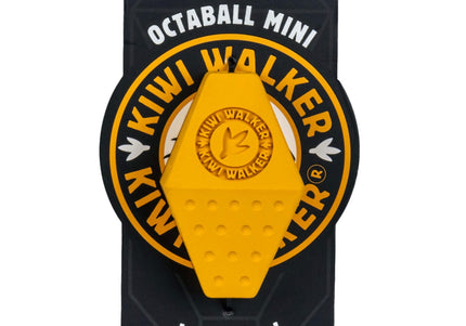 Kiwi Walker Let's Play Octaball Mini – Geometric Treat Dispensing Toy, Blue, Durable Design