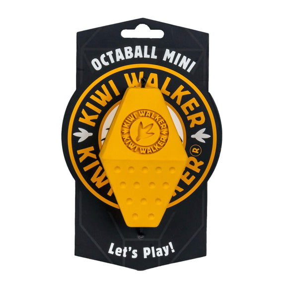 Kiwi Walker Let's Play Octaball Mini – Geometric Treat Dispensing Toy, Blue, Durable Design