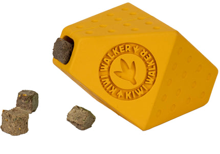 Kiwi Walker Let's Play Octaball Mini – Geometric Treat Dispensing Toy, Blue, Durable Design