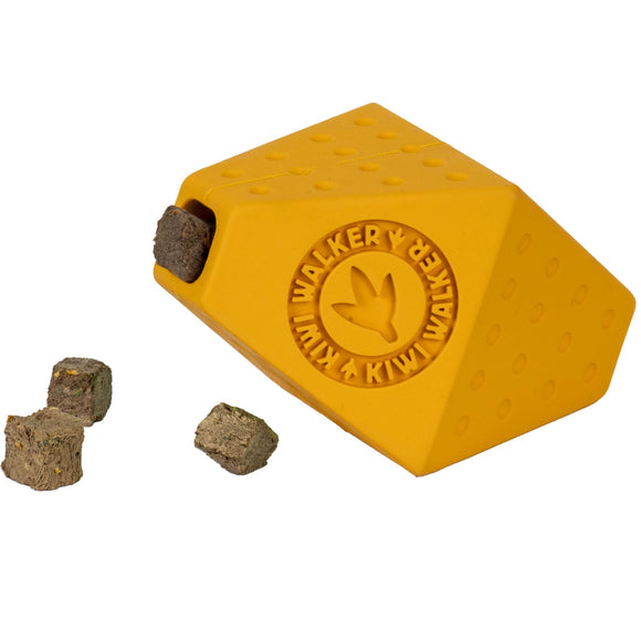 Kiwi Walker Let's Play Octaball Mini – Geometric Treat Dispensing Toy, Blue, Durable Design