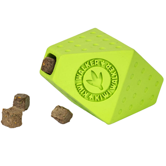 Kiwi Walker Let's Play Octaball Mini – Geometric Treat Dispensing Toy, Blue, Durable Design