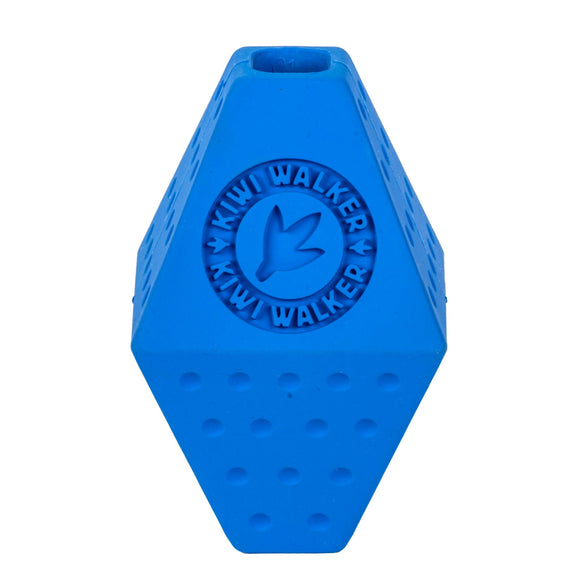 Kiwi Walker Let's Play Octaball Mini – Geometric Treat Dispensing Toy, Blue, Durable Design