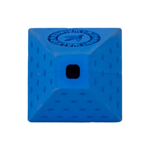 Kiwi Walker Let's Play Octaball Mini – Geometric Treat Dispensing Toy, Blue, Durable Design