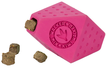 Kiwi Walker Let's Play Octaball Mini – Geometric Treat Dispensing Toy, Blue, Durable Design