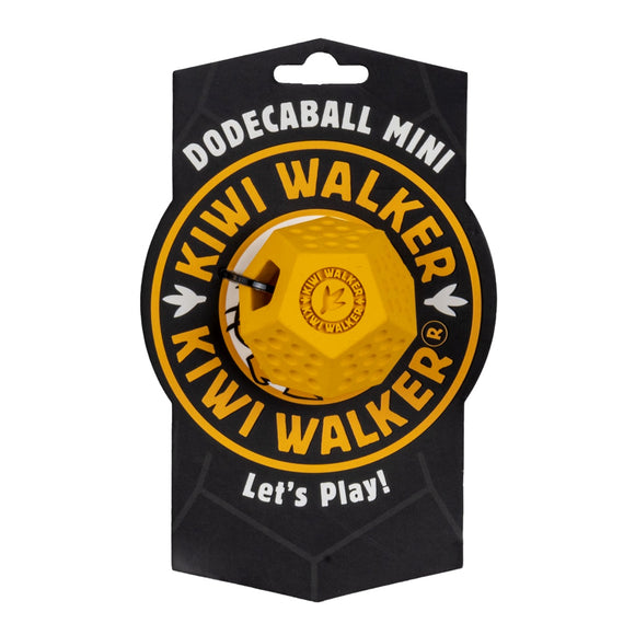 Kiwi Walker Let’s Play Dodecaball Mini – Geometric Treat Dispensing Toy, Blue, Compact Size