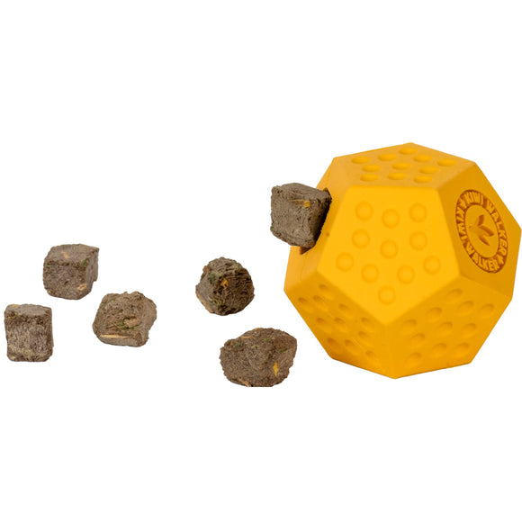 Kiwi Walker Let’s Play Dodecaball Mini – Geometric Treat Dispensing Toy, Blue, Compact Size