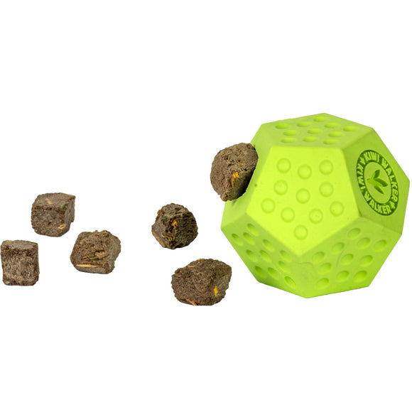 Kiwi Walker Let’s Play Dodecaball Mini – Geometric Treat Dispensing Toy, Blue, Compact Size