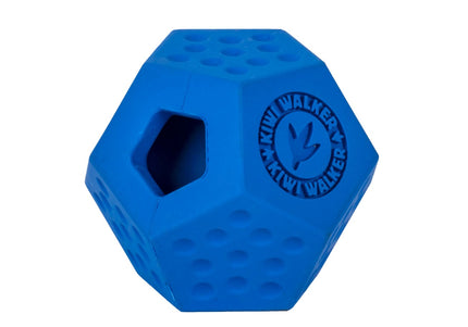 Kiwi Walker Let’s Play Dodecaball Mini – Geometric Treat Dispensing Toy, Blue, Compact Size
