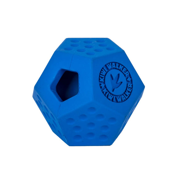 Kiwi Walker Let’s Play Dodecaball Mini – Geometric Treat Dispensing Toy, Blue, Compact Size