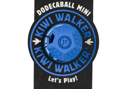 Kiwi Walker Let’s Play Dodecaball Mini – Geometric Treat Dispensing Toy, Blue, Compact Size