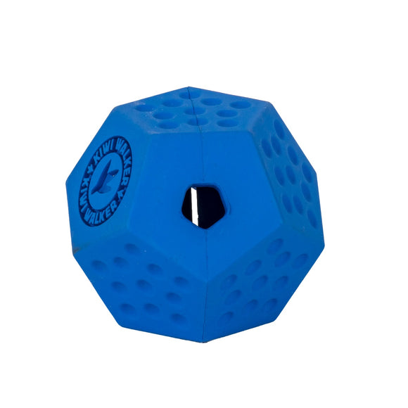 Kiwi Walker Let’s Play Dodecaball Mini – Geometric Treat Dispensing Toy, Blue, Compact Size