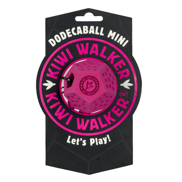 Kiwi Walker Let’s Play Dodecaball Mini – Geometric Treat Dispensing Toy, Blue, Compact Size