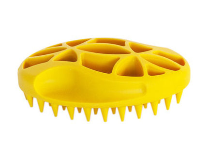 Chadog Rubber Grooming Brush 7x11cm – Flexible Gentle Bristles, Easy-Clean Design