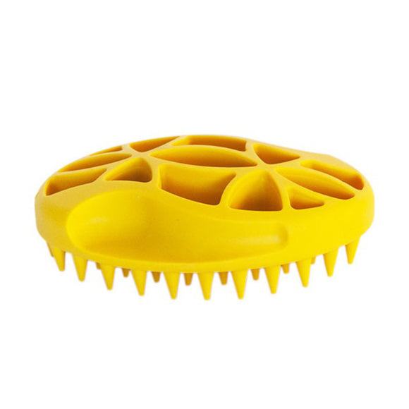 Chadog Rubber Grooming Brush 7x11cm – Flexible Gentle Bristles, Easy-Clean Design