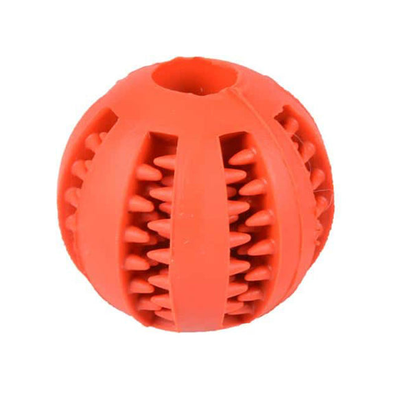 Flamingo Rubber Dental Ball 7cm – Red Treat Toy with Nubs for Teeth and Gum Massage