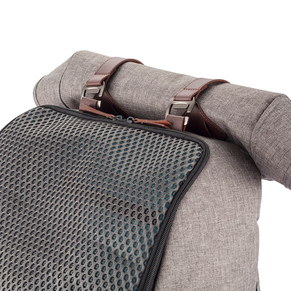 Kurgo Rucksack Pet Carrier Backpack – Gray, Ergonomic Design with Ventilated Panels