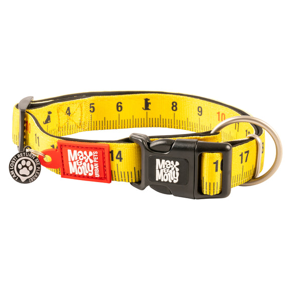 Max&Molly GOTCHA! Smart ID Ruler Collar – Adjustable Dog Collar with Integrated Smart Tag, Size S