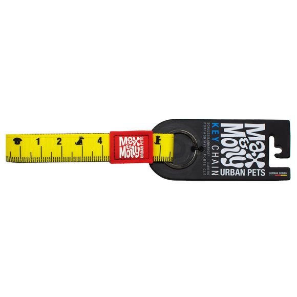 Max&Molly Key Chain Ruler – Compact Metal Measuring Tool with Durable Keyring Attachment