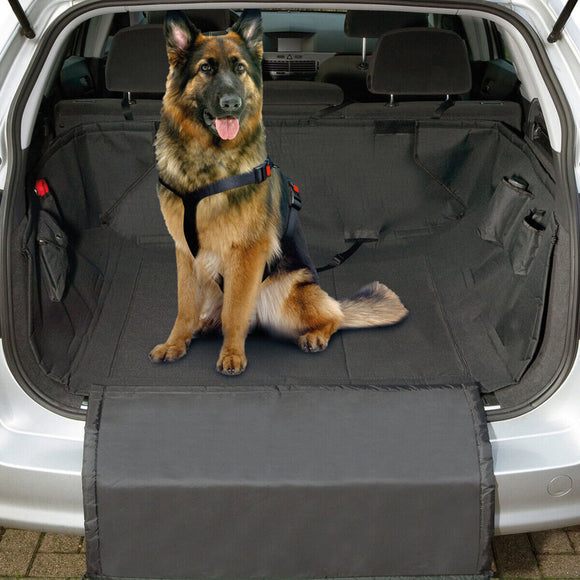 Flamingo Aiko Black Trunk Cover 163x125cm – Protective Car Mat with Bumper Guard