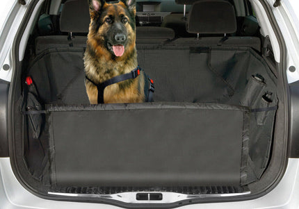 Flamingo Aiko Black Trunk Cover 163x125cm – Protective Car Mat with Bumper Guard