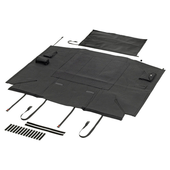 Flamingo Aiko Black Trunk Cover 163x125cm – Protective Car Mat with Bumper Guard