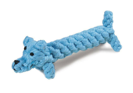 Record Cotton Rope Dog Chew Toy 20cm – Durable Braided Design, Gentle on Teeth