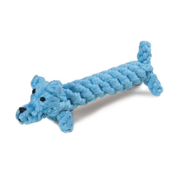 Record Cotton Rope Dog Chew Toy 20cm – Durable Braided Design, Gentle on Teeth