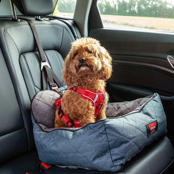 KONG Travel Ultimate Safety Seat – Small Size Secure Dog Car Seat with Reinforced Sides