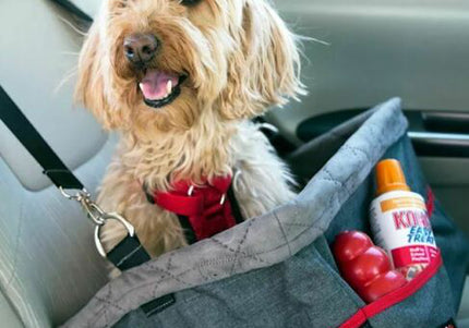 KONG Travel Secure Booster Seat – Elevated Car Seat, 40x30x20cm, Holds Up to 12kg